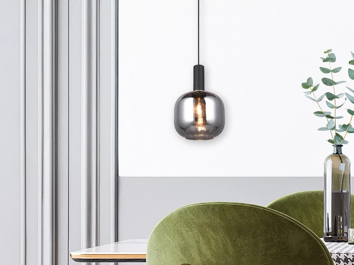 TRIO Leuchten LED Pendelleuchte, Dimmfunktion, LED wechselbar, warmweiß, Ø20cm