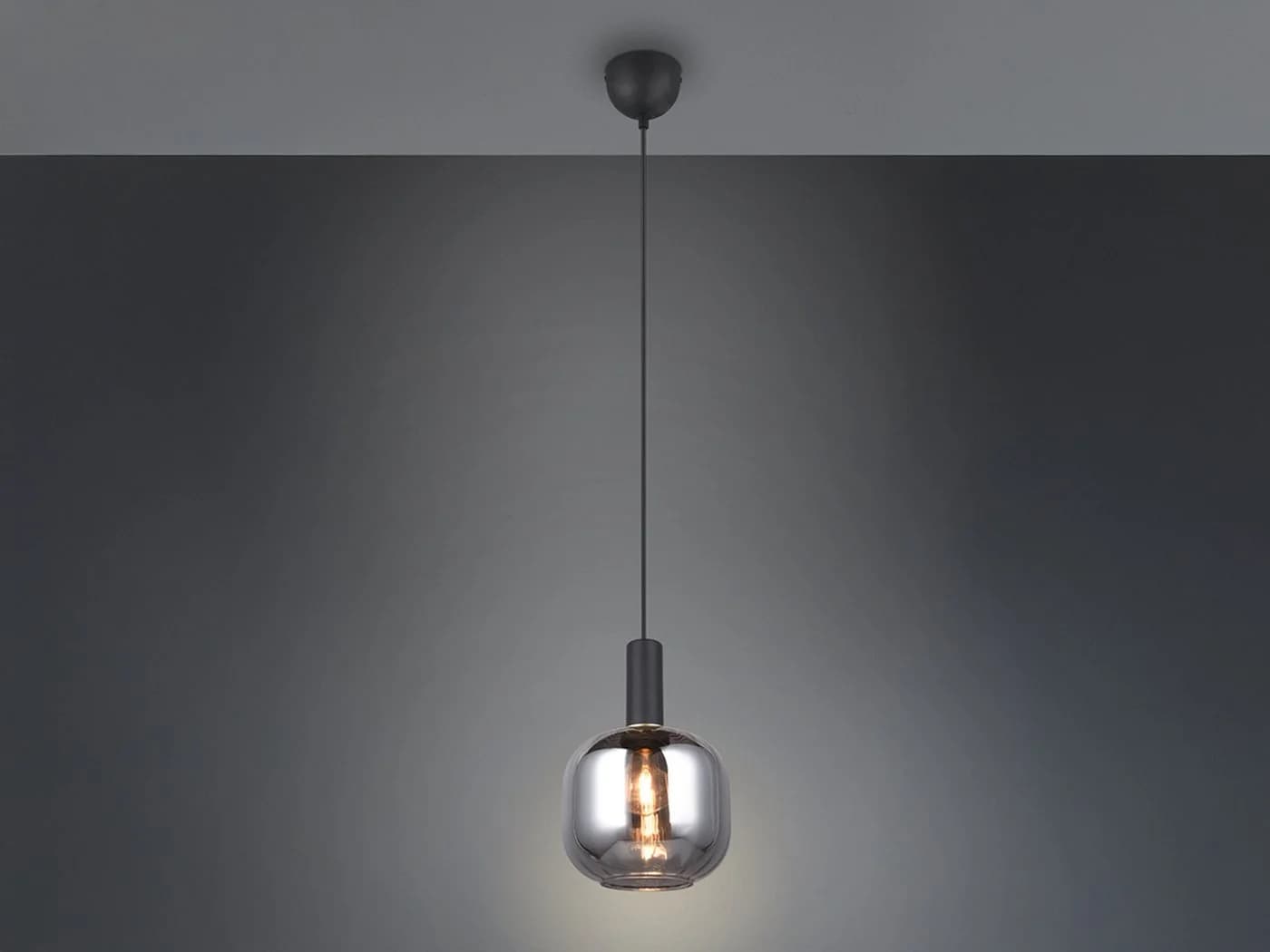 TRIO Leuchten LED Pendelleuchte, Dimmfunktion, LED wechselbar, warmweiß, Ø20cm - Bild 3