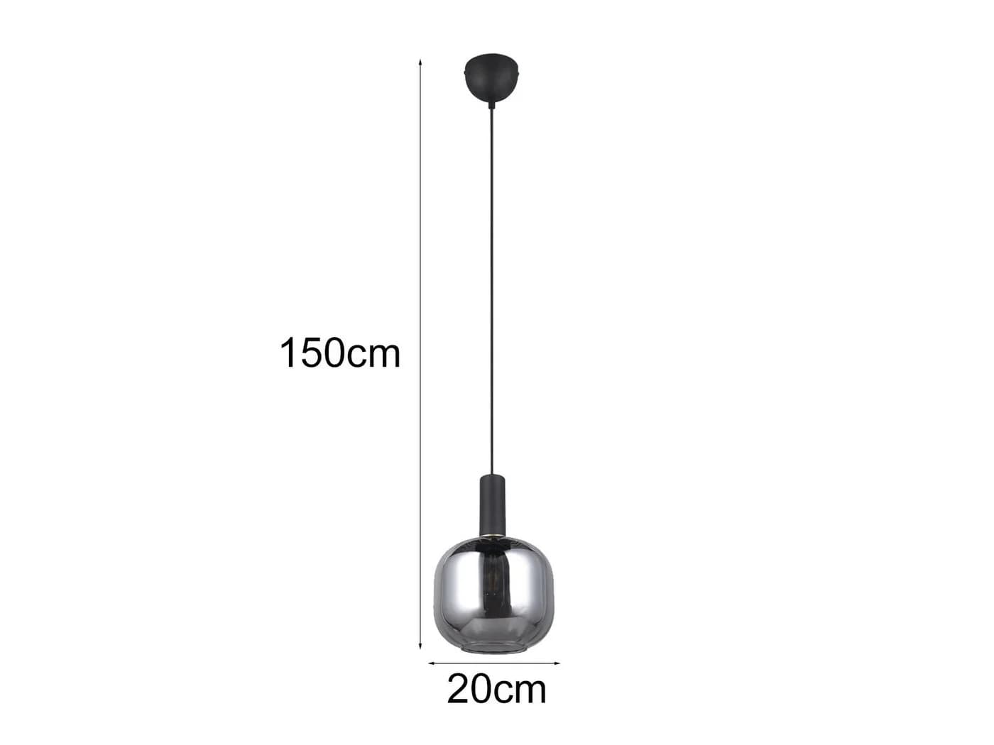 TRIO Leuchten LED Pendelleuchte, Dimmfunktion, LED wechselbar, warmweiß, Ø20cm - Bild 4