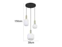 TRIO Leuchten LED Pendelleuchte Cluster 3-flammig Gold Weiß Dimmbar Bild 4