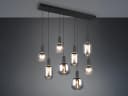 TRIO LED Pendelleuchte 8-flammig dimmbar Glas Chrom Bild 3