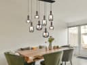 TRIO LED Pendelleuchte 8-flammig dimmbar Glas Chrom Bild 5