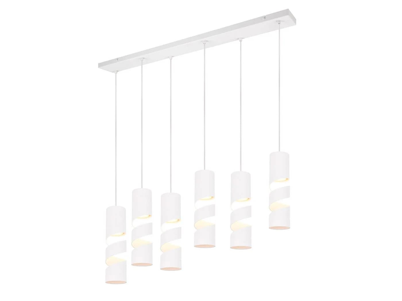 TRIO Leuchten LED Pendelleuchte 6-flammig weiß Dimmfunktion - Bild 2