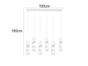 TRIO Leuchten LED Pendelleuchte 6-flammig weiß Dimmfunktion Bild 4