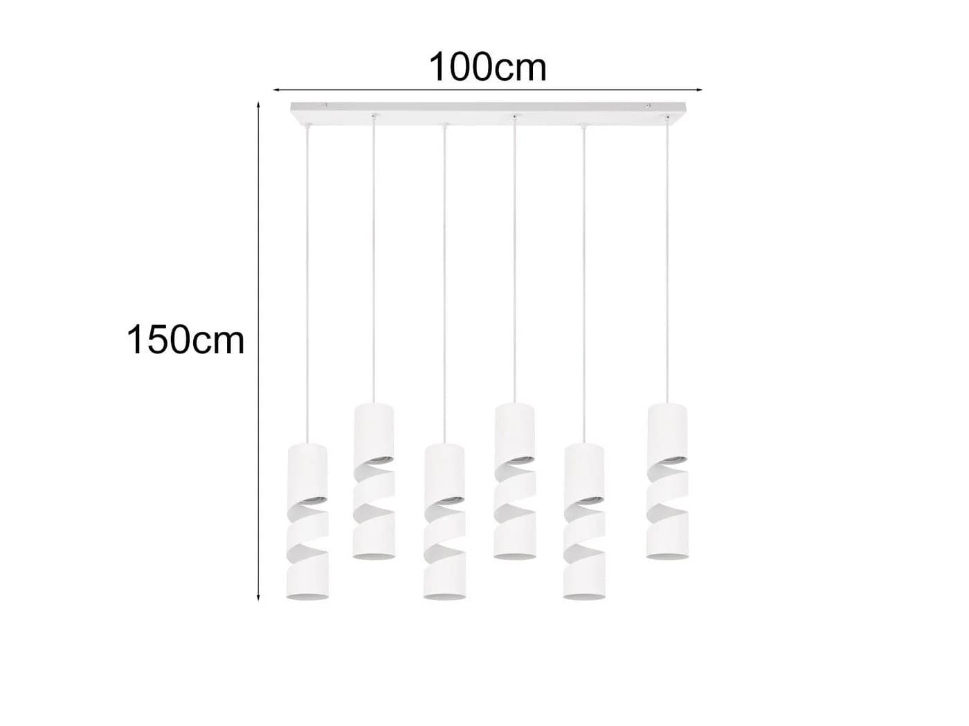 TRIO Leuchten LED Pendelleuchte 6-flammig weiß Dimmfunktion - Bild 4