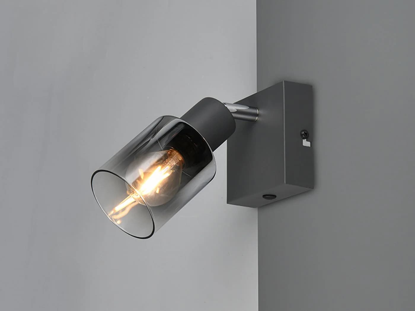 Reality Leuchten LED Wandleuchte Chrom Glas schwenkbar dimmbar