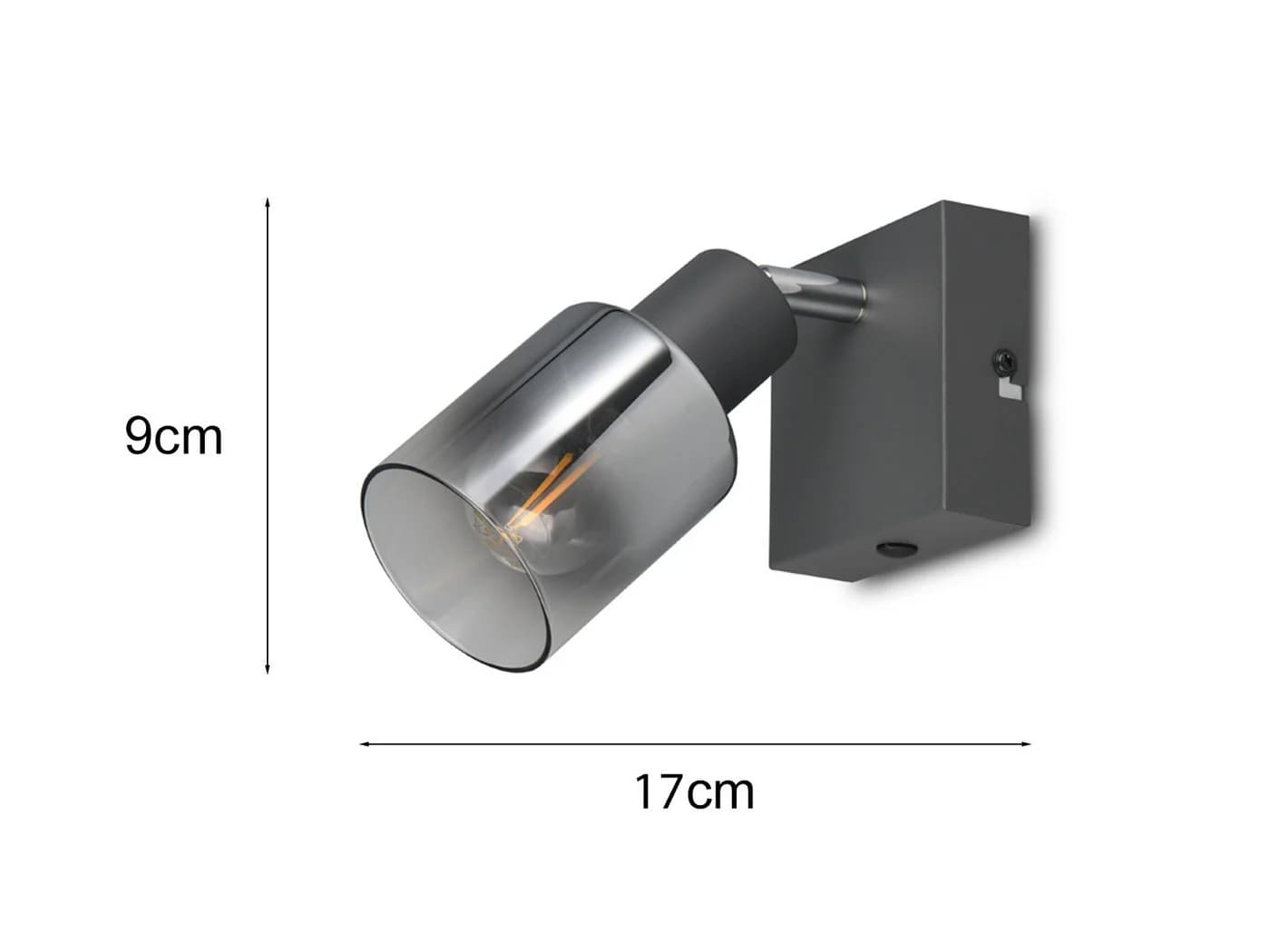 Reality Leuchten LED Wandleuchte Chrom Glas schwenkbar dimmbar - Bild 4
