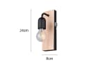 TRIO Leuchten LED Spiegelleuchte mit Dimmfunktion und Holz-Metall Design Bild 4