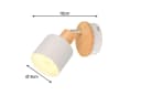 TRIO Leuchten LED Wandstrahler Dimmbar Warmweiß Metall Holz Bild 4