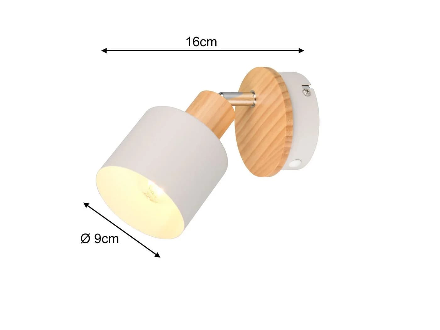 TRIO Leuchten LED Wandstrahler Dimmbar Warmweiß Metall Holz - Bild 4
