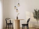 TRIO Leuchten LED Pendelleuchte 3er Cluster Rauch-Glas Chrom Dimmbar Bild 5