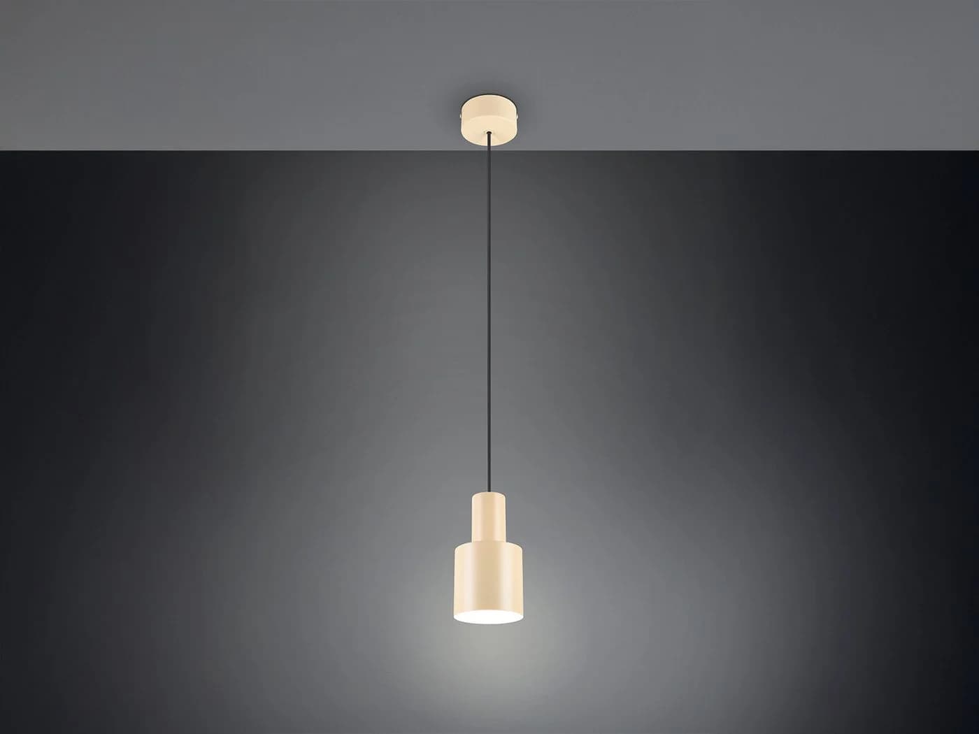 TRIO Leuchten LED Pendelleuchte Beige Retro Dimmbar E27 - Bild 2