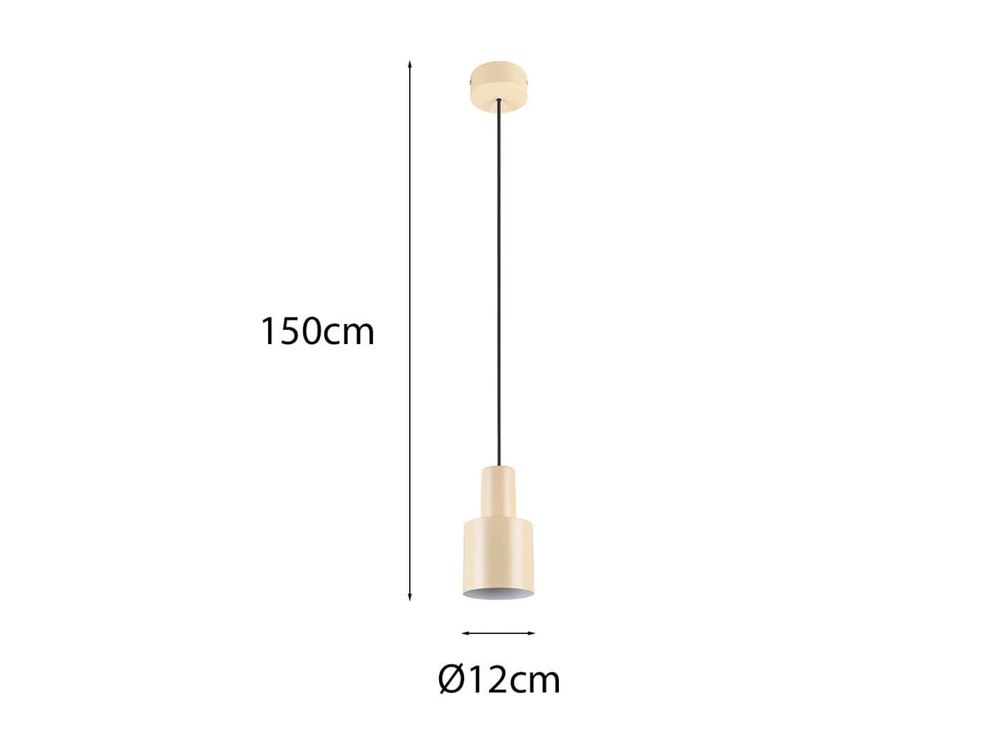 TRIO Leuchten LED Pendelleuchte Beige Retro Dimmbar E27 - Bild 3