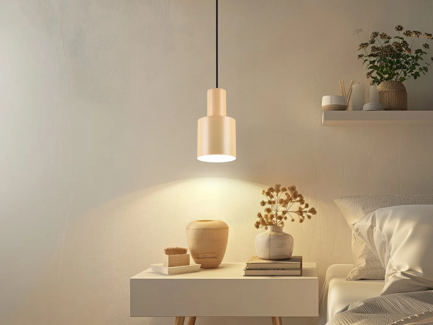 TRIO Leuchten LED Pendelleuchte Beige Retro Dimmbar E27 - Bild 4