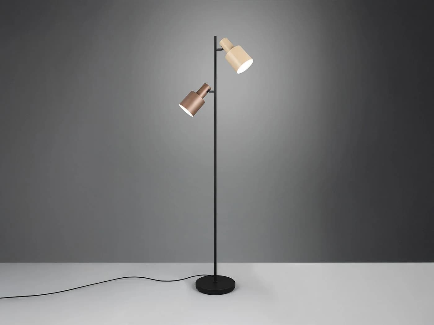 TRIO Leuchten LED Stehlampe Retro Beige/Braun Dimmbar - Bild 3