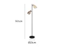 TRIO Leuchten LED Stehlampe Retro Beige/Braun Dimmbar Bild 4