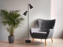 TRIO Leuchten LED Stehlampe Schwarz Dimmbar 2 Schwenkbare Spots Bild 1