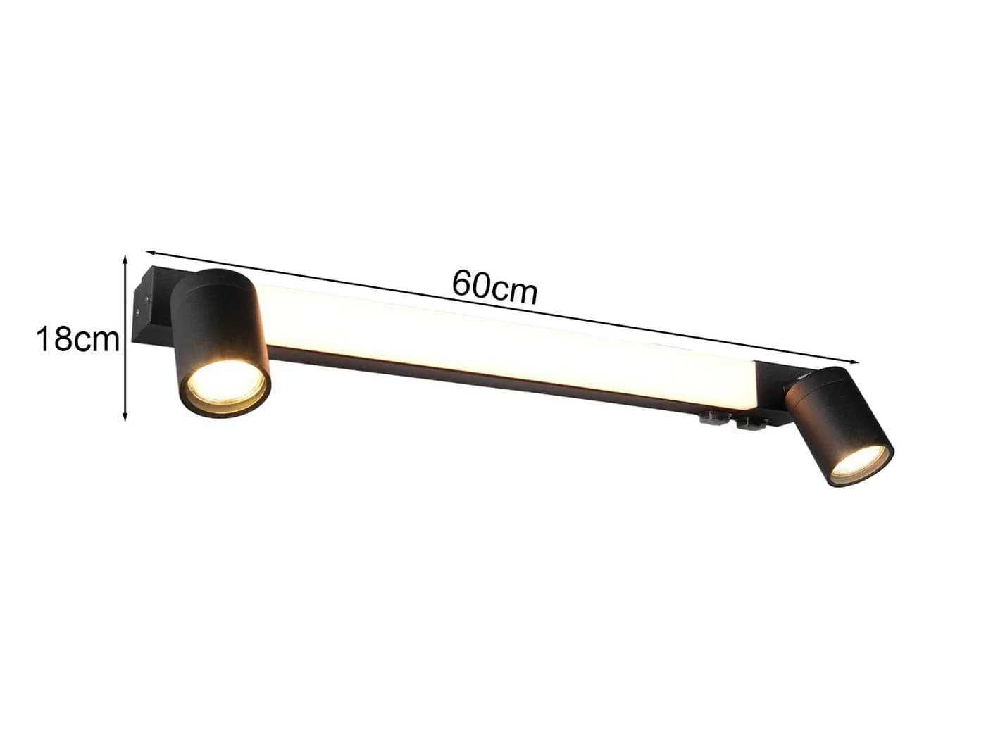 TRIO Leuchten LED Spiegelleuchte Schwarz mit Memoryfunktion - Bild 4