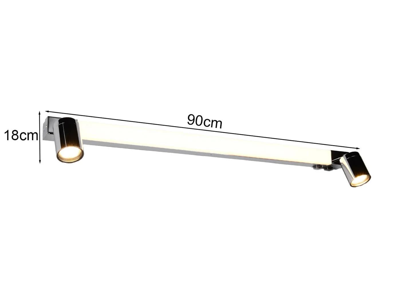 TRIO Leuchten LED Spiegelleuchte Silber Chrom mit Memoryfunktion - Bild 4