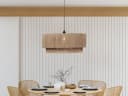 TRIO Leuchten LED Pendelleuchte Boho Jute Schwarz Dimmbar Ø 60cm Bild 1