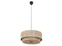 TRIO Leuchten LED Pendelleuchte Boho Jute Schwarz Dimmbar Ø 60cm Bild 2