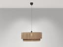 TRIO Leuchten LED Pendelleuchte Boho Jute Schwarz Dimmbar Ø 60cm Bild 3
