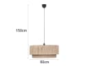 TRIO Leuchten LED Pendelleuchte Boho Jute Schwarz Dimmbar Ø 60cm Bild 4