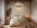 TRIO Leuchten LED Pendelleuchte Boho Jute Schwarz Dimmbar Ø 60cm Bild 5