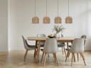 Trio Leuchten LED Pendelleuchte Dimmfunktion LED wechselbar warmweiß mehrflammig im Boho Style hängend über Esstisch & Kücheninsel Bild 5