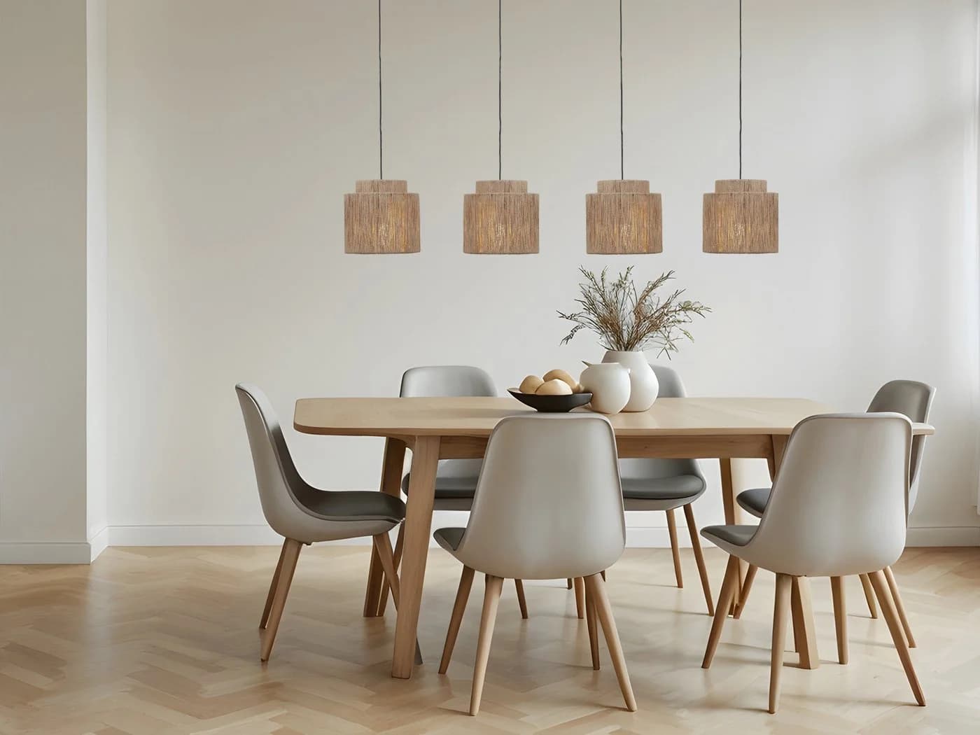 Trio Leuchten LED Pendelleuchte Dimmfunktion LED wechselbar warmweiß mehrflammig im Boho Style hängend über Esstisch & Kücheninsel - Bild 5