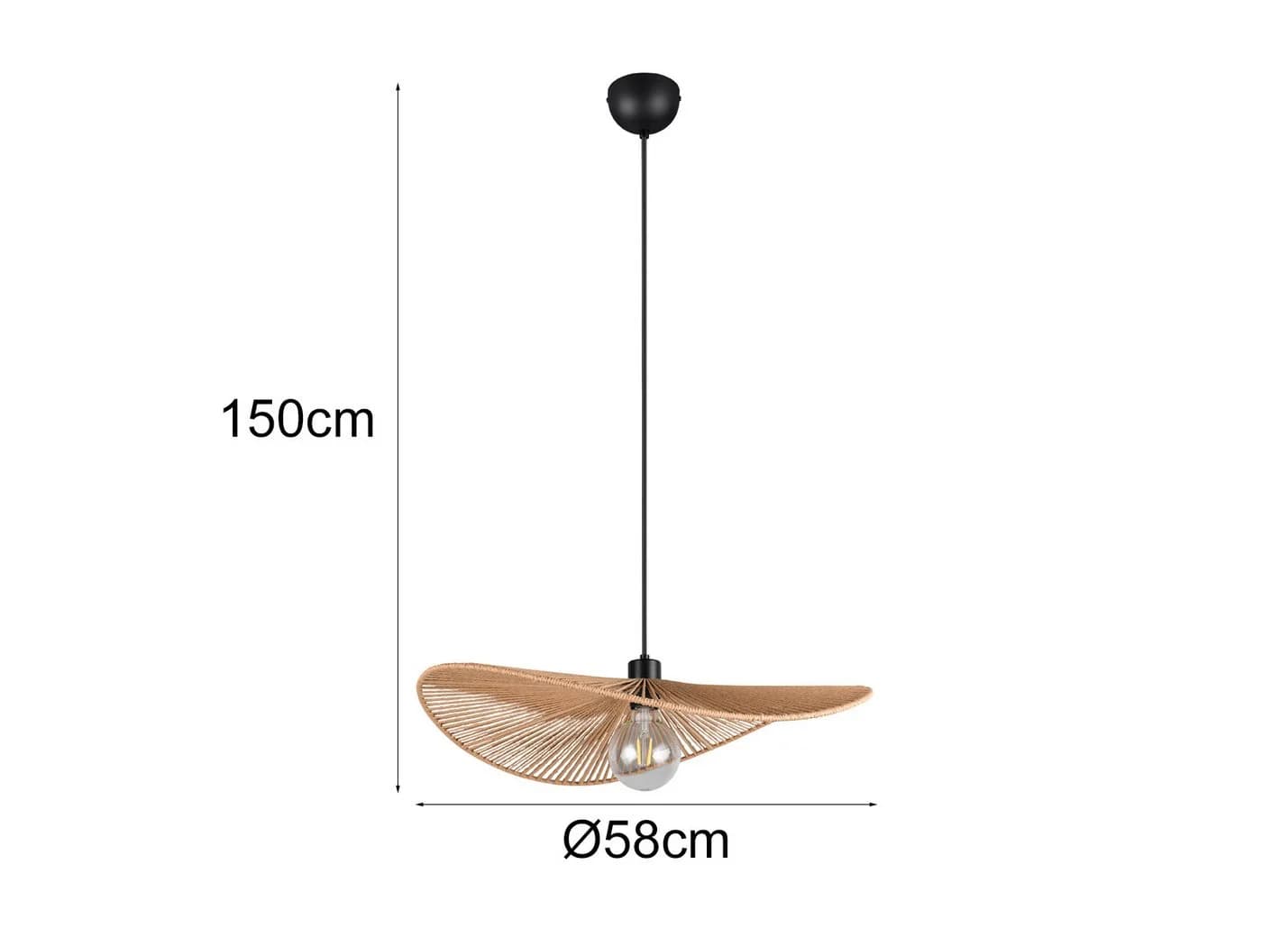 Reality Leuchten LED Pendelleuchte Dimmfunktion Warmweiß 58cm - Bild 4
