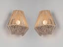 Reality Leuchten LED Wandleuchte 2er Set Boho Akku Dimmbar Warmweiß Bild 1