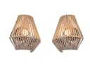 Reality Leuchten LED Wandleuchte 2er Set Boho Akku Dimmbar Warmweiß Bild 2