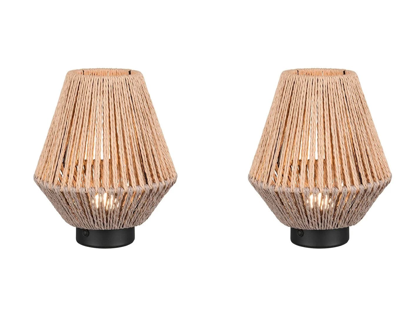 Reality Leuchten LED Tischleuchte 2er Set Boho Dimmbar Warmweiß - Bild 2
