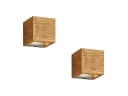 TRIO Leuchten LED Wandleuchte 2er Set Dimmbar Naturholz Bild 2