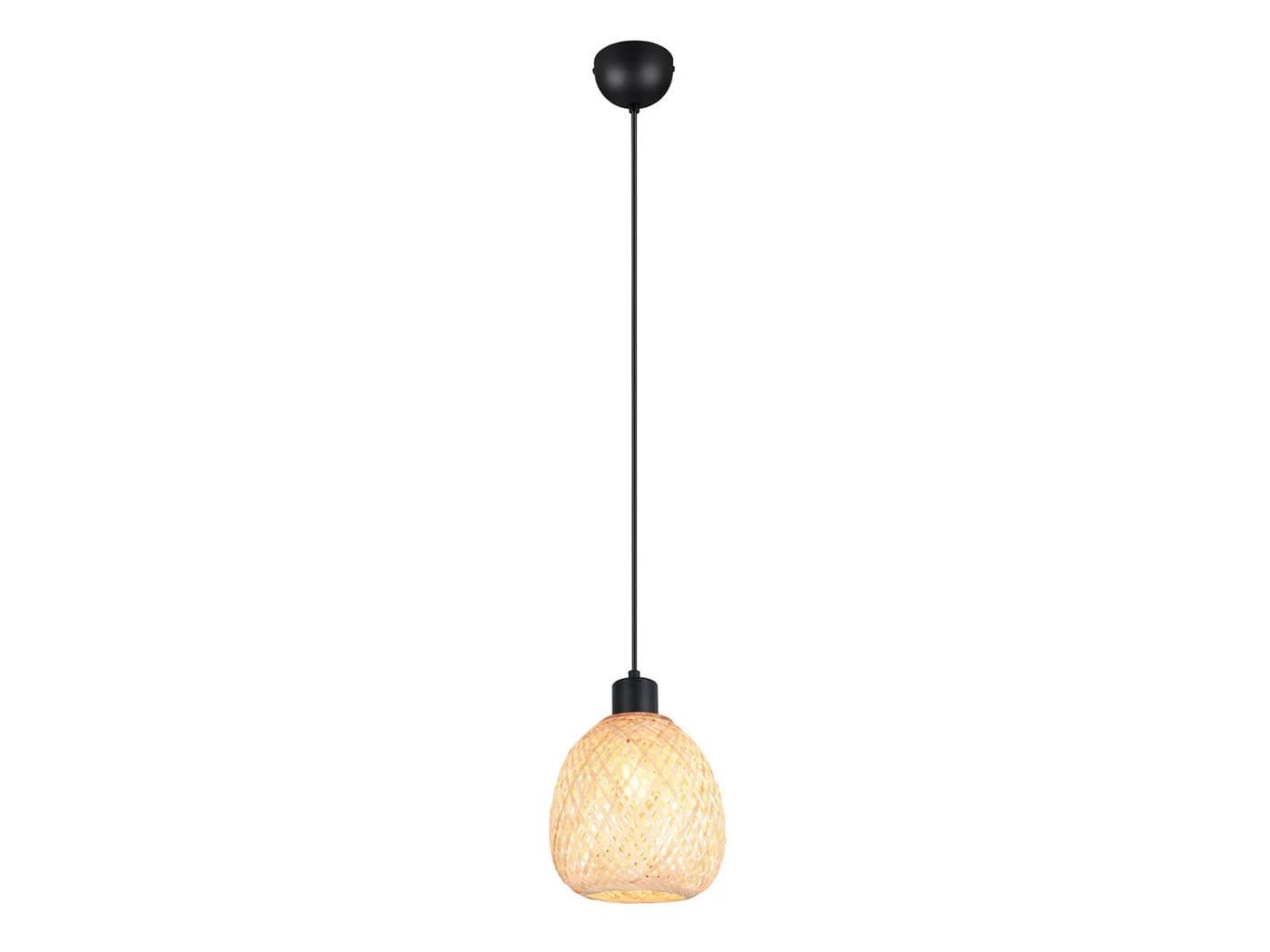 Reality Leuchten LED Pendelleuchte Bambus Dimmbar Warmweiß - Bild 2