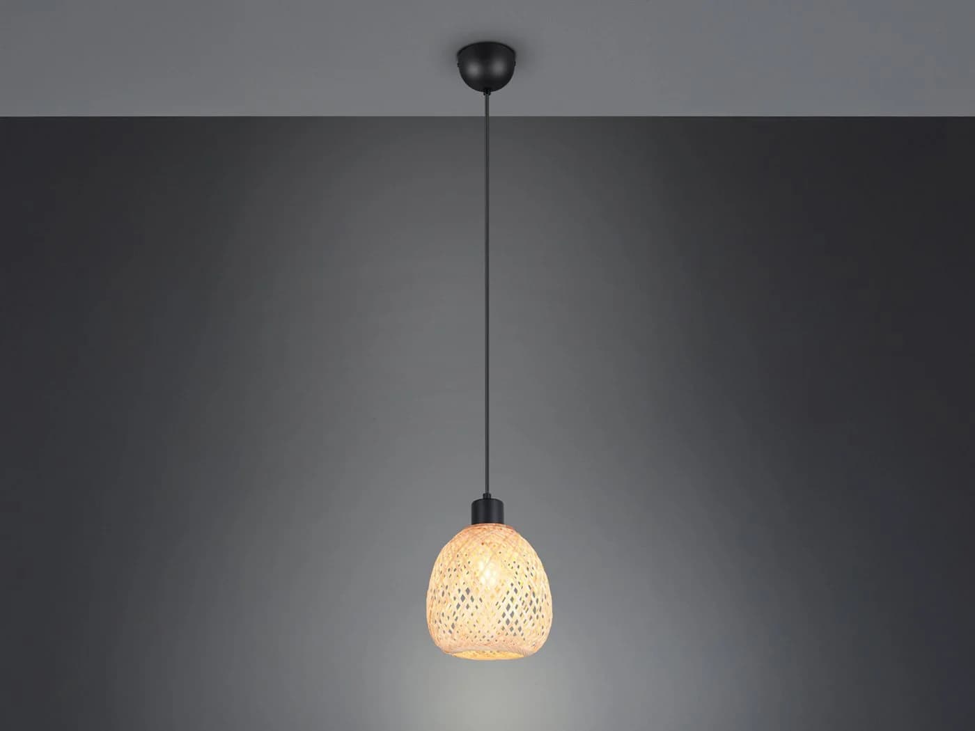 Reality Leuchten LED Pendelleuchte Bambus Dimmbar Warmweiß - Bild 3