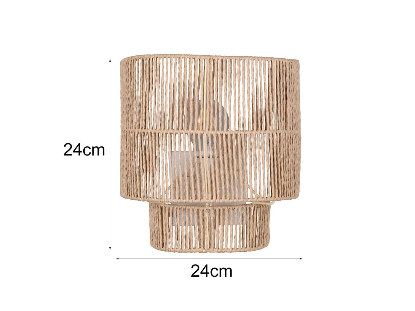 Reality Leuchten LED Wandleuchte mit Dimmfunktion und Papiergarn - Bild 4
