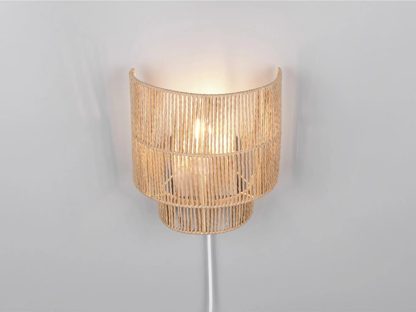 Reality Leuchten LED Wandleuchte mit Dimmfunktion und Papiergarn - Bild 5