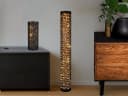 Reality Leuchten LED Stehlampe Set Schwarz Gold Sterneneffekt Bild 1