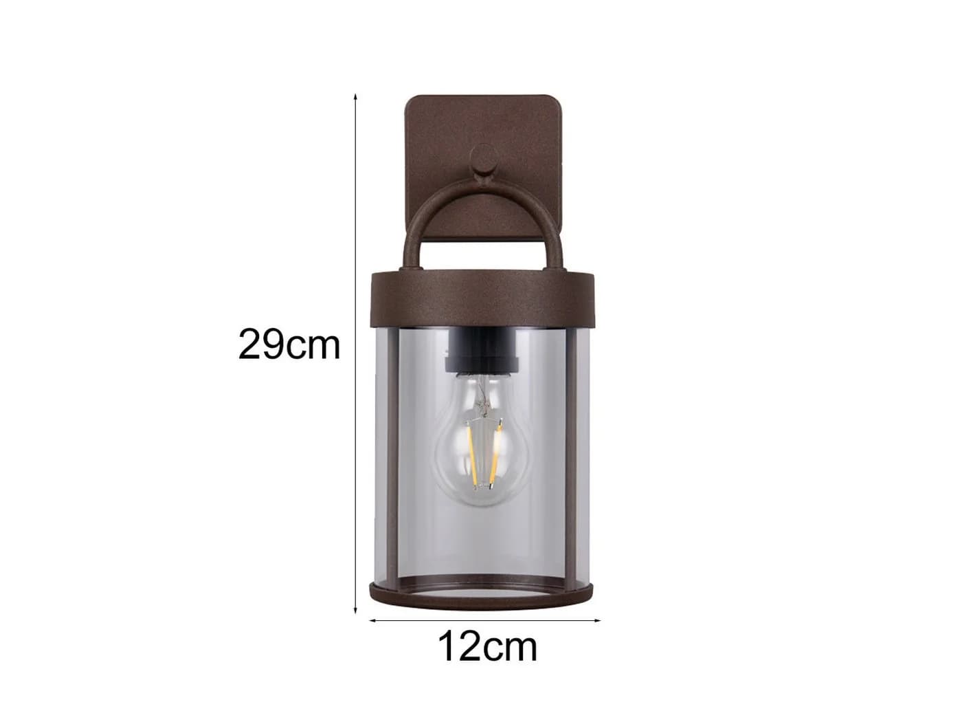 Reality Leuchten LED Außen-Wandleuchte Aluminium Rostoptik E27 - Bild 4