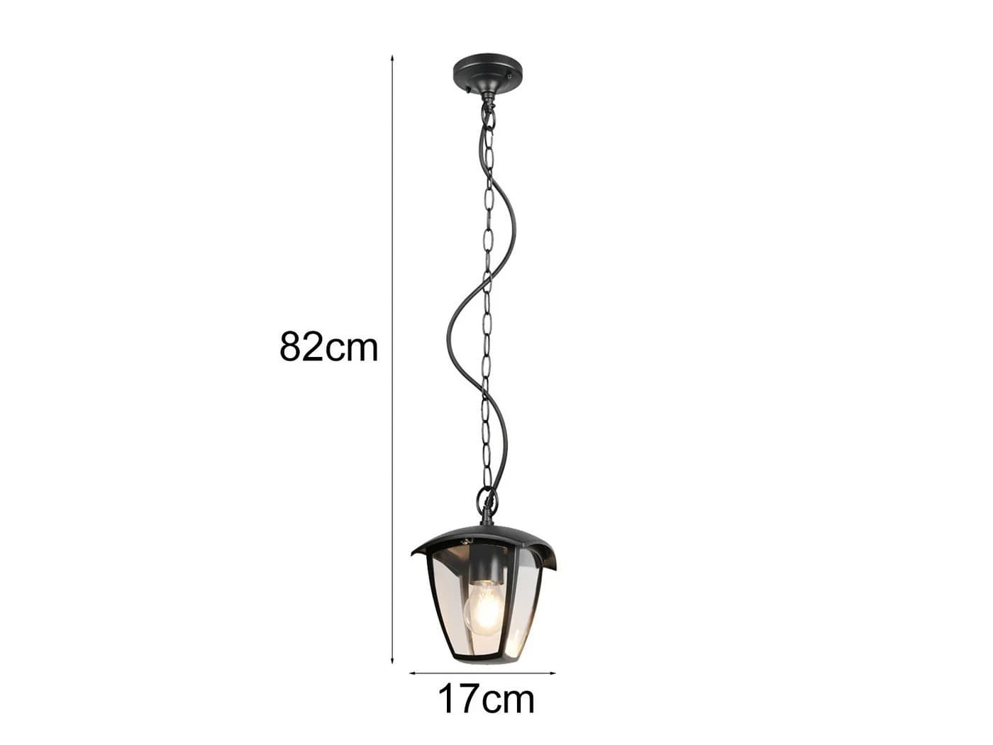 TRIO Leuchten LED Außen-Deckenleuchte Schwarz Landhausstil - Bild 4