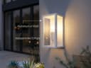 TRIO Leuchten LED Außen-Wandleuchte Weiß Aluminium mit Glas Bild 3