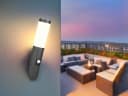 TRIO LED Außen-Wandleuchte 2er Set Schwarz Edelstahl mit Bewegungsmelder Bild 4