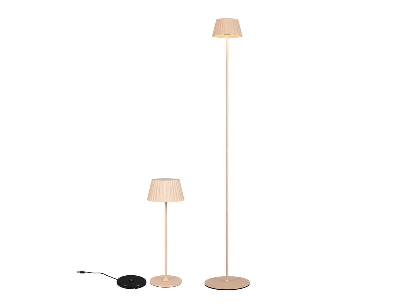 Reality Leuchten LED Außen-Steh- & Tischlampe Set Beige Dimmbar - Bild 2