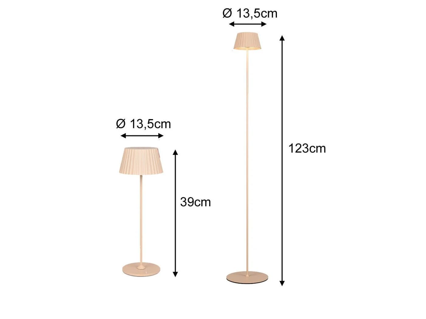 Reality Leuchten LED Außen-Steh- & Tischlampe Set Beige Dimmbar - Bild 4