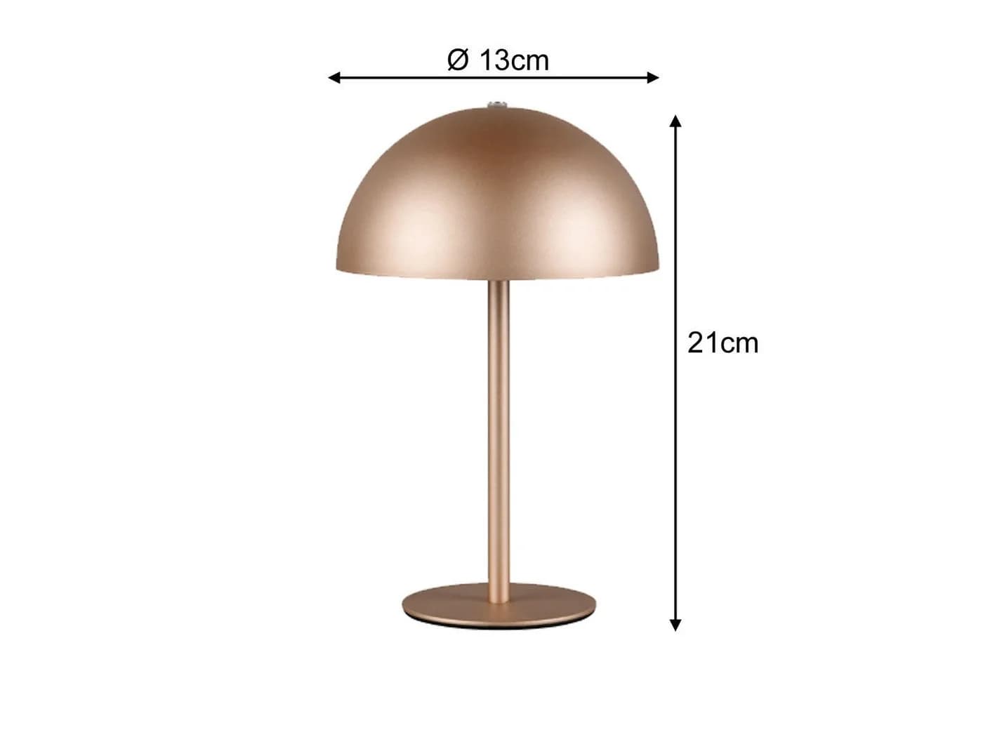 Reality Leuchten USB-Tischleuchte 2er Set Kabellos Akku Pilzlampen Braun Dimmbar - Bild 4