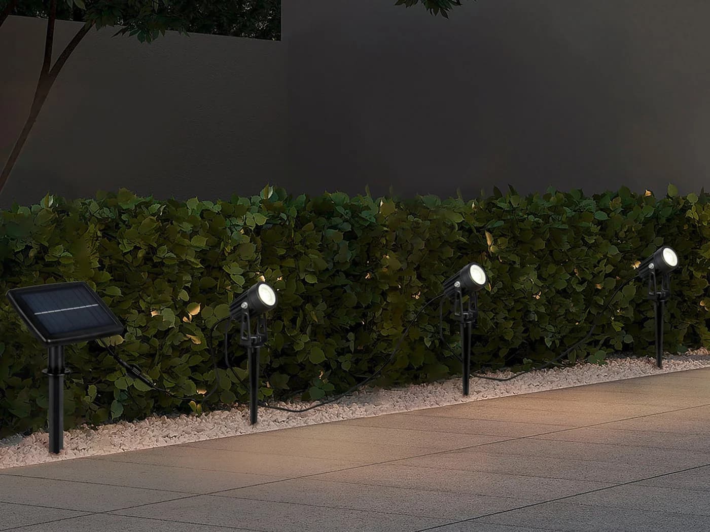 Reality Leuchten LED Gartenstrahler Dimmfunktion USB aufladbar 2er Set Solar-licht Garten-leuchten - Bild 5