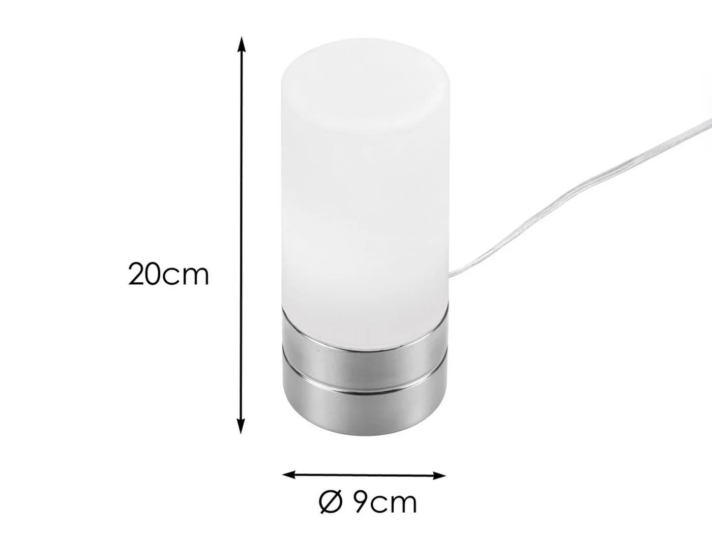 meineWunschleuchte Tischleuchte Silber-Weiß LED Dimmbar Touch - Bild 4