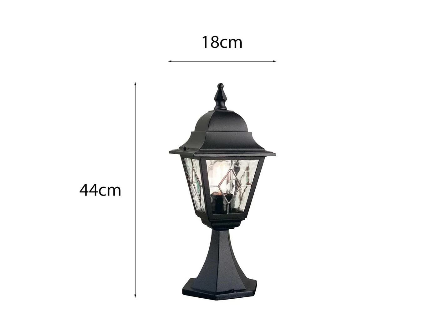 Elstead LIGHTING LED Sockelleuchte Schwarz Bleiglas Landhausstil - Bild 4